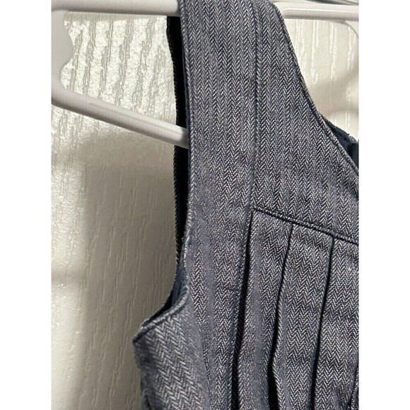 Matilda Jane Chambray Dress Girls You & Me Blue Lined Jumper Toddler Size 2 - Picture 7 of 14